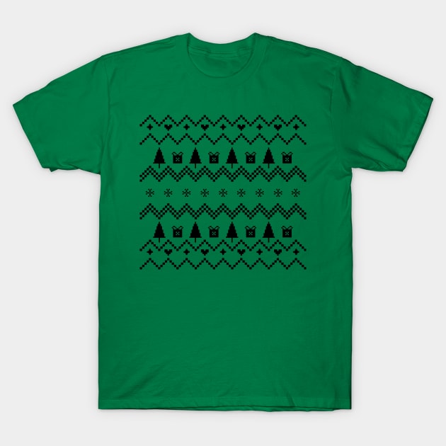 Winter pattern black T-Shirt by tottlekopp